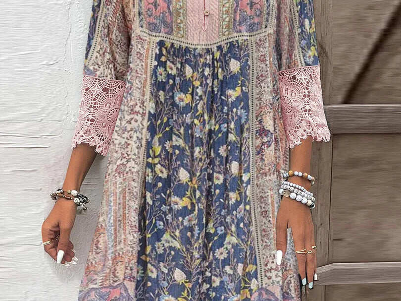 Falado – Boho-chique jurk met patroon