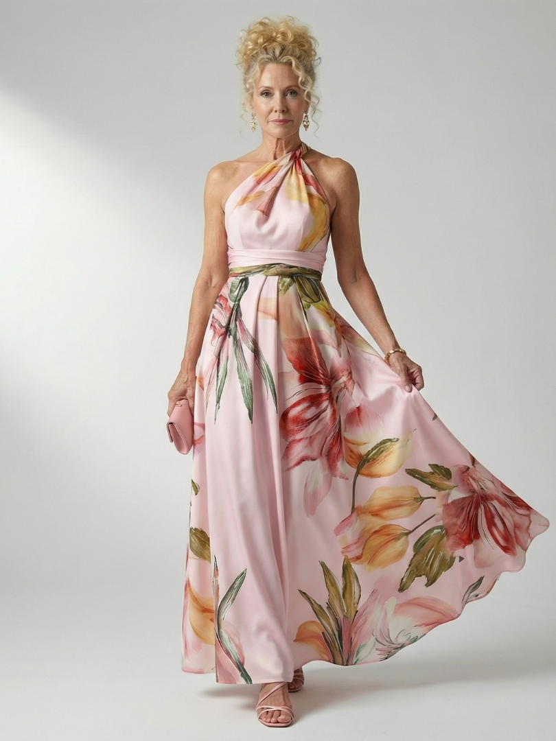 Amiel | Lichte Bloemen Maxijurk