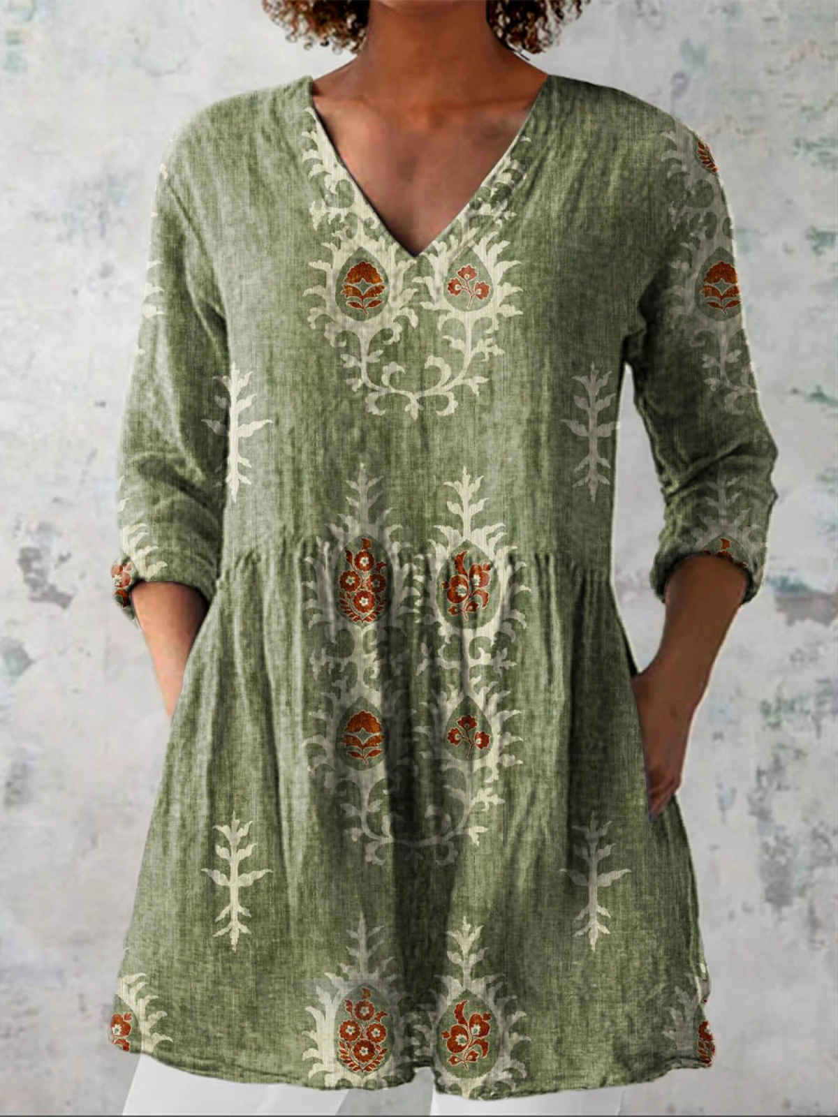 Maeve | Lange V-hals blouse