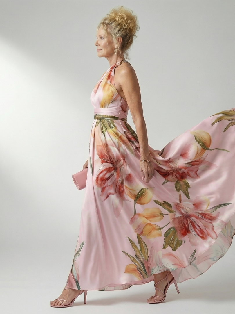 Amiel | Lichte Bloemen Maxijurk