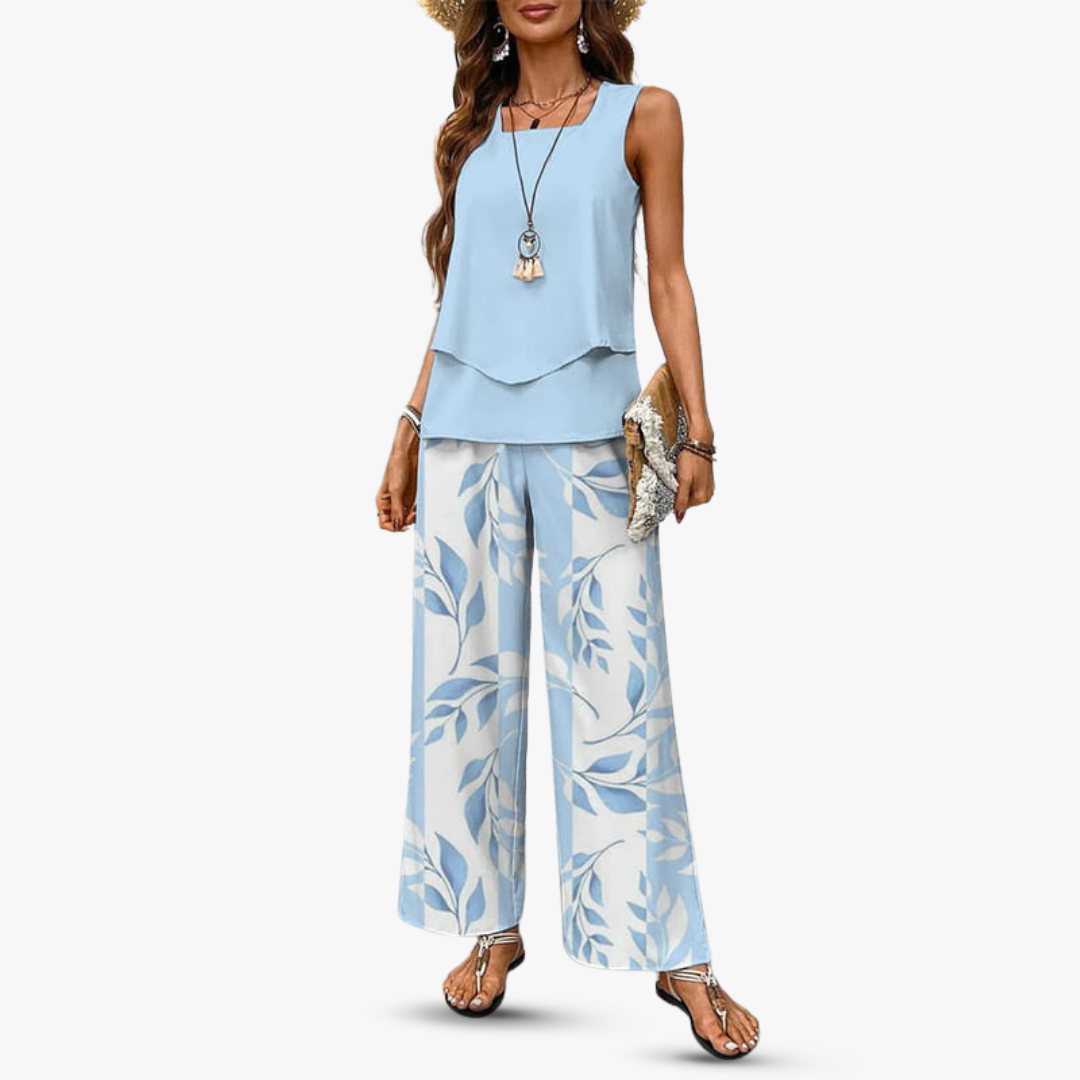 Zenviro – Premium tweedelige set met mouwloze top en broek