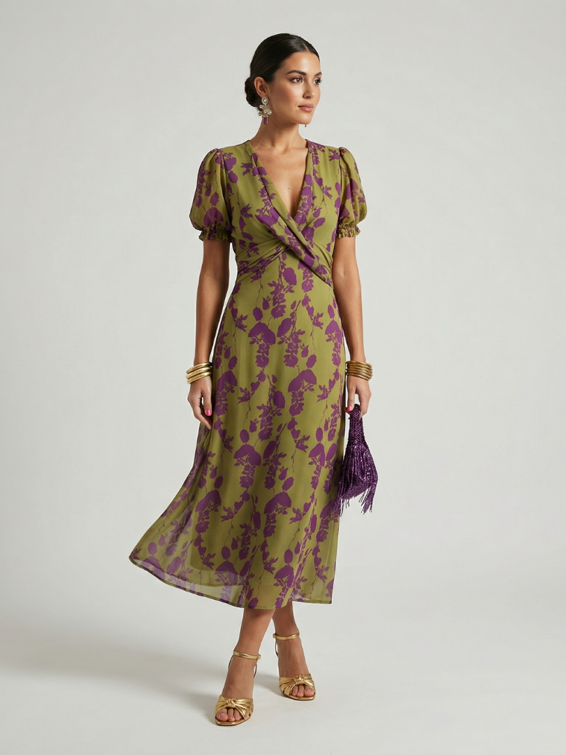 Talia | Relaxte Bloemen Midi Jurk