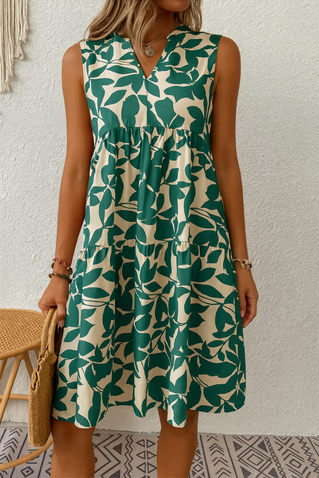 Falado - Zomerse, chique midi-jurk