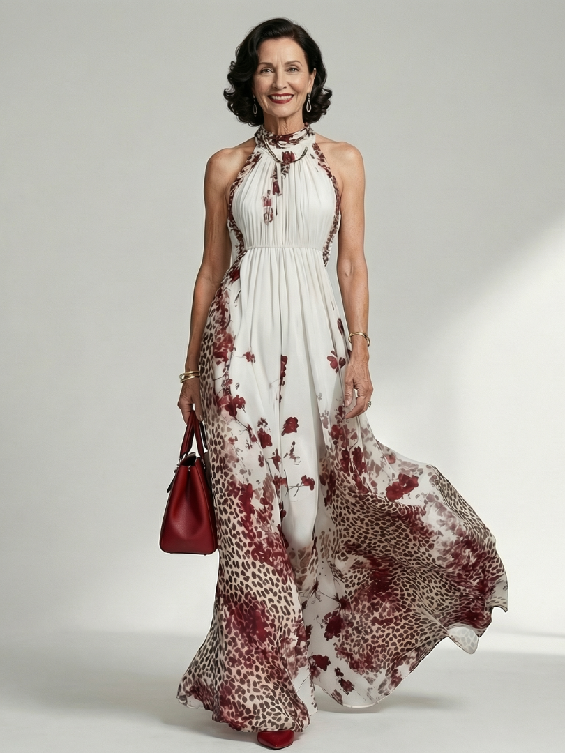 Ivy | Geplooide Witte Maxi jurk