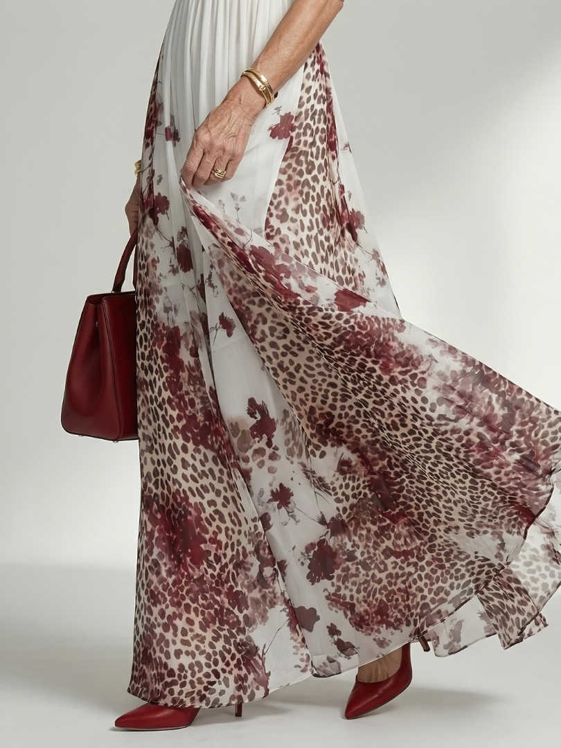 Ivy | Geplooide Witte Maxi jurk