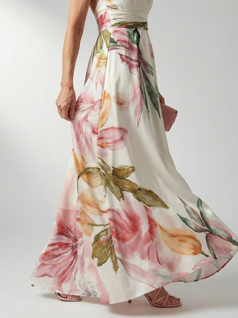 Amiel | Lichte Bloemen Maxijurk