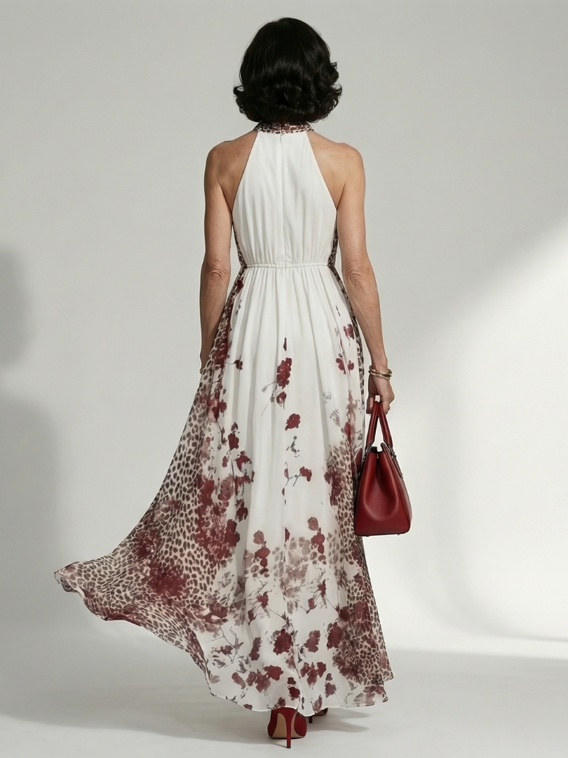 Ivy | Geplooide Witte Maxi jurk