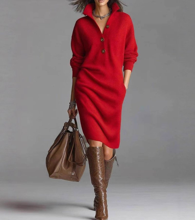Falado - Warme elegante jurk | Comfortabel