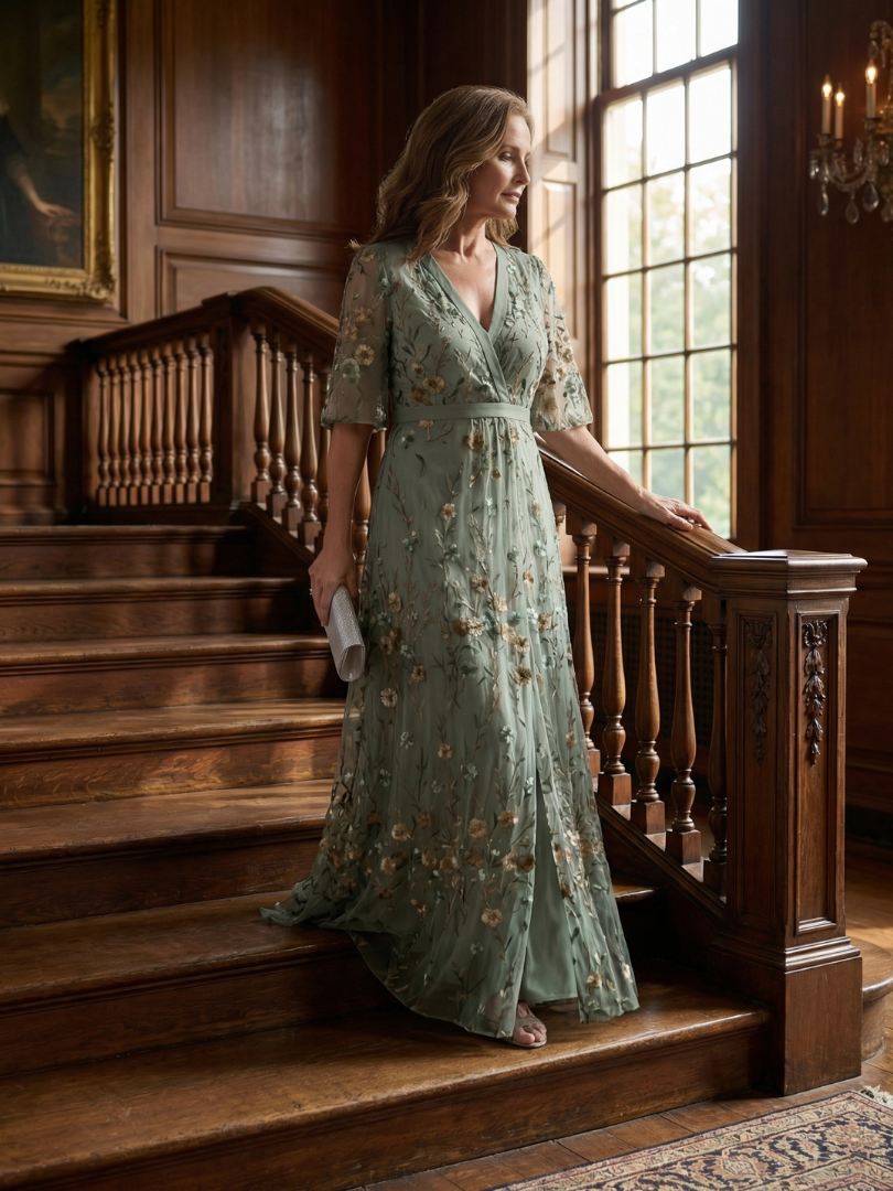 Stella | Bloemenprint Halter Maxi jurk