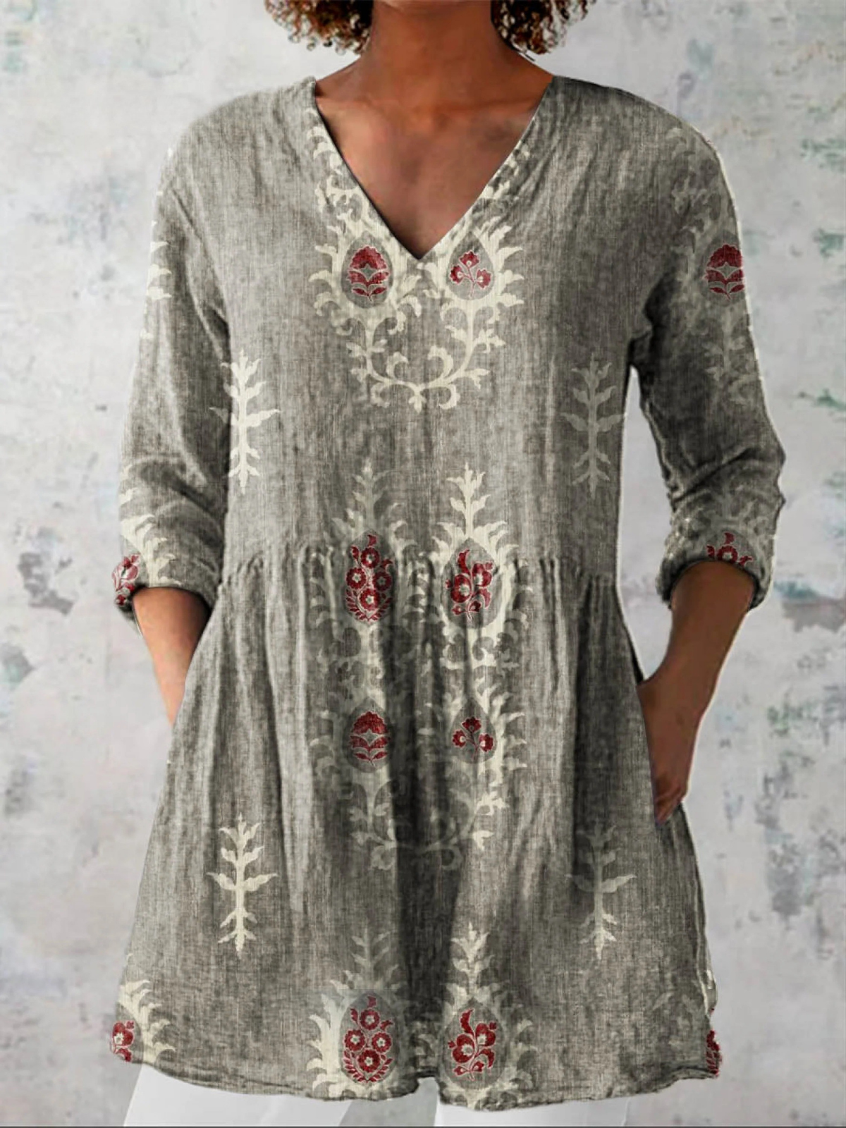Maeve | Lange V-hals blouse