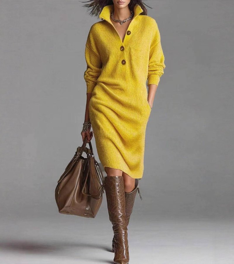 Falado - Warme elegante jurk | Comfortabel