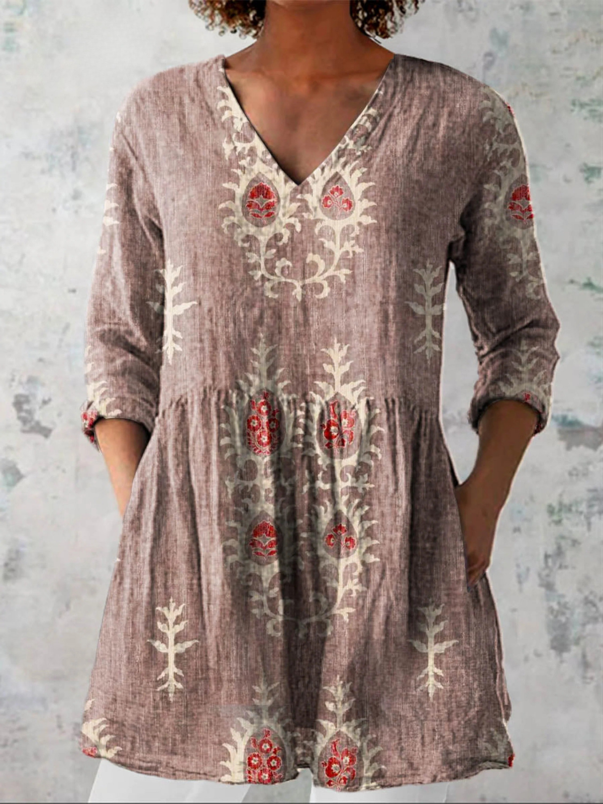 Maeve | Lange V-hals blouse