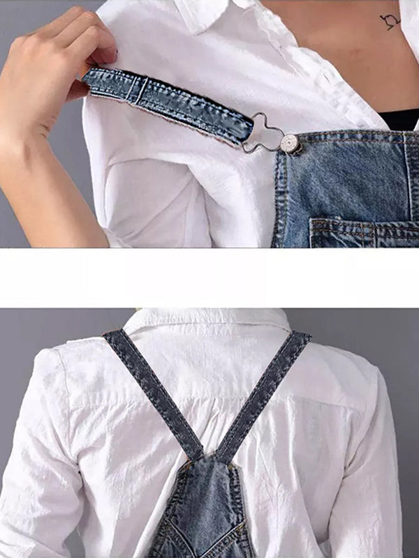 Falado – Distressed denim dress with back slit