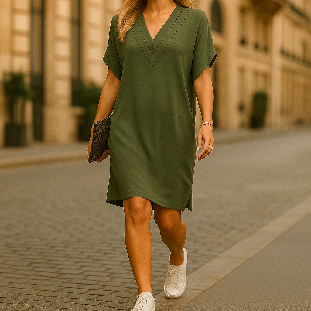 Falado – Elegante wikkeljurk met V-hals