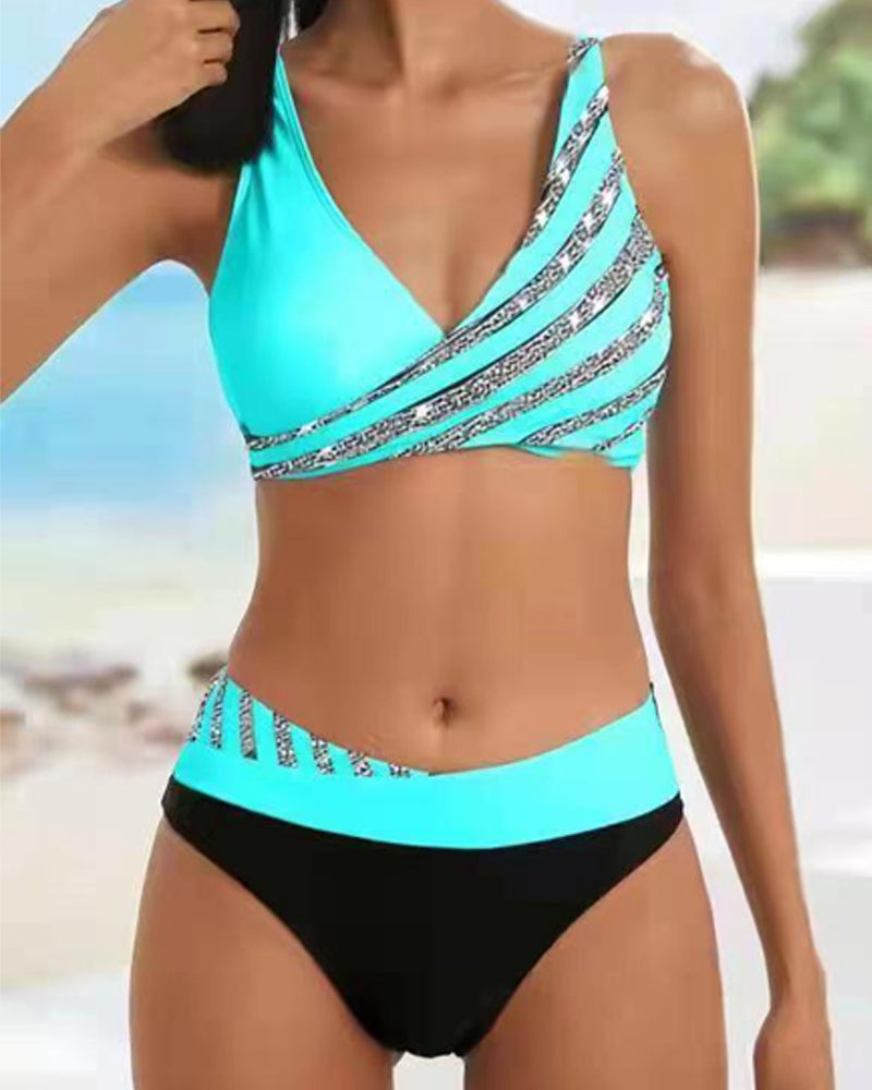 Mona - Geprinte Bikini in Warme Tinten