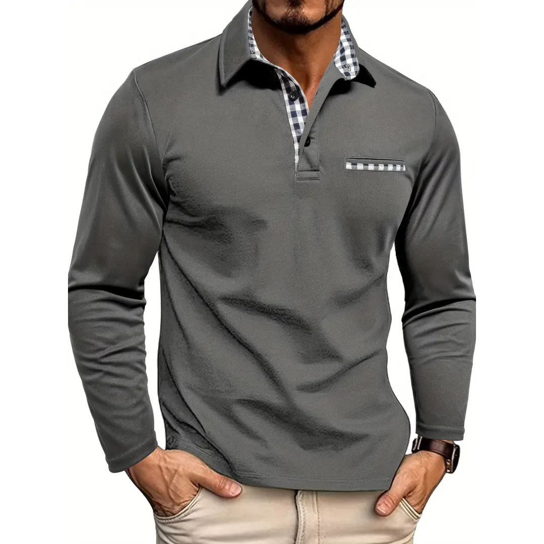 Laluna® | Poloshirt met lange mouwen