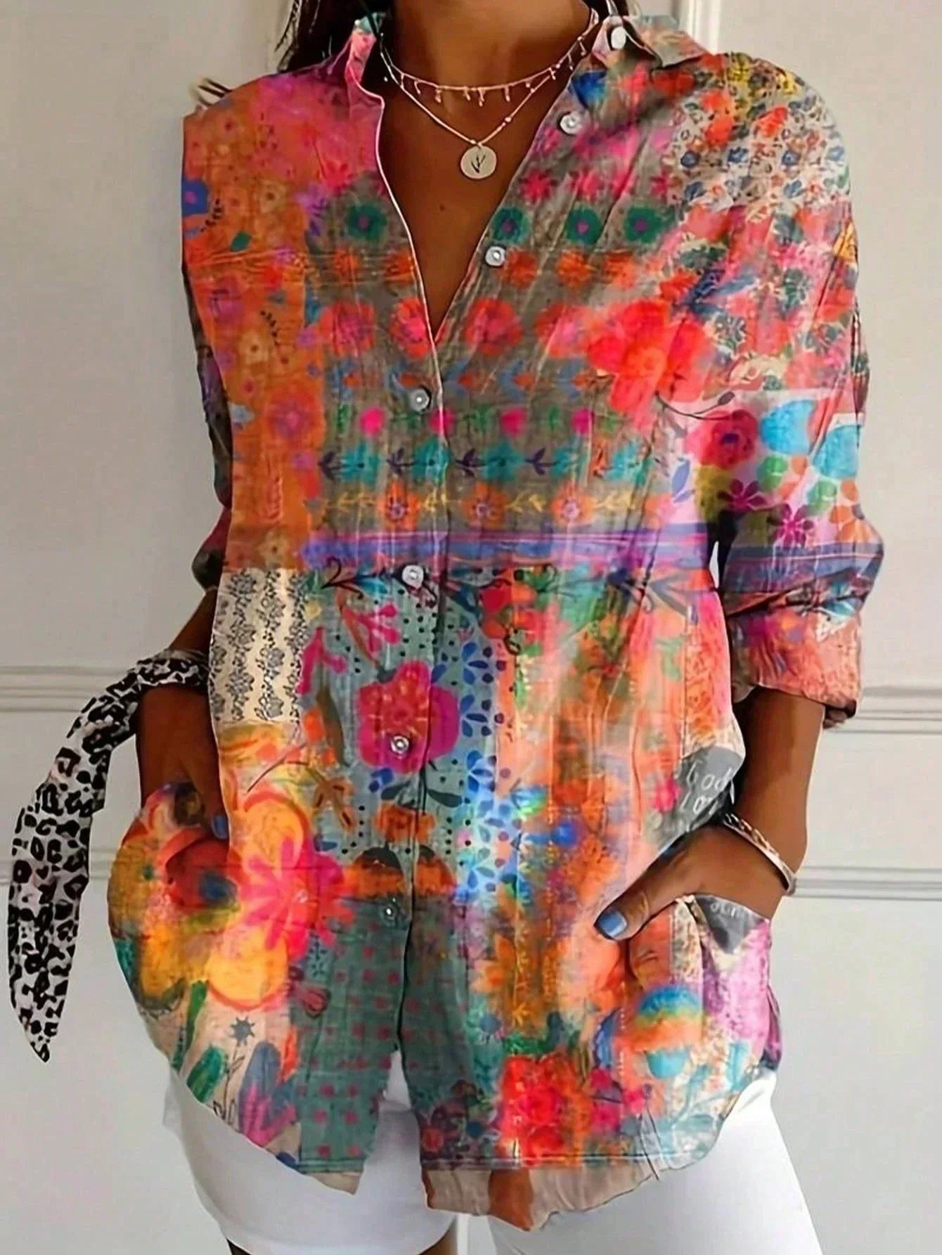 Rina™ | Blouse met kleurrijke print