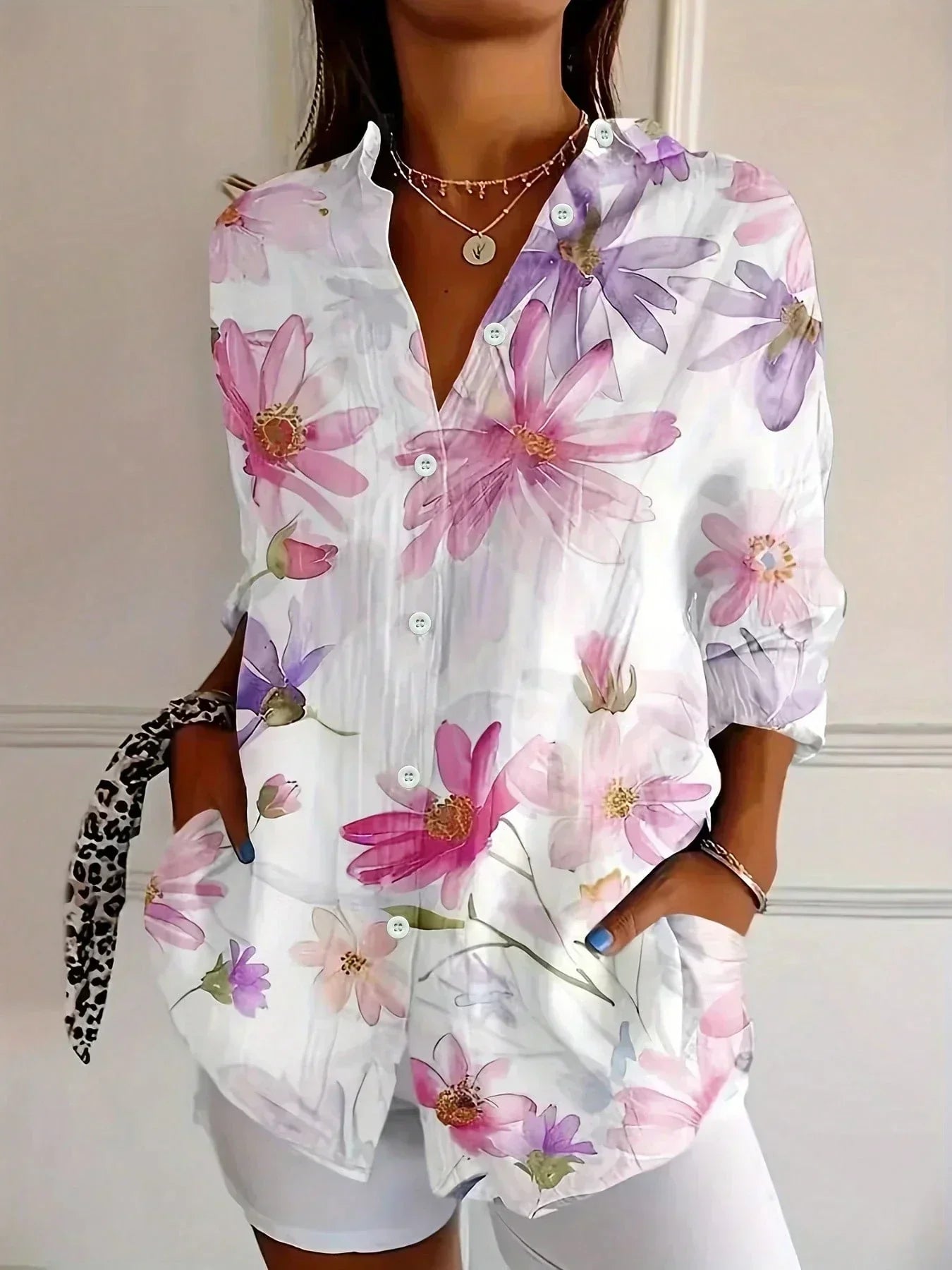 Rina™ | Blouse met kleurrijke print