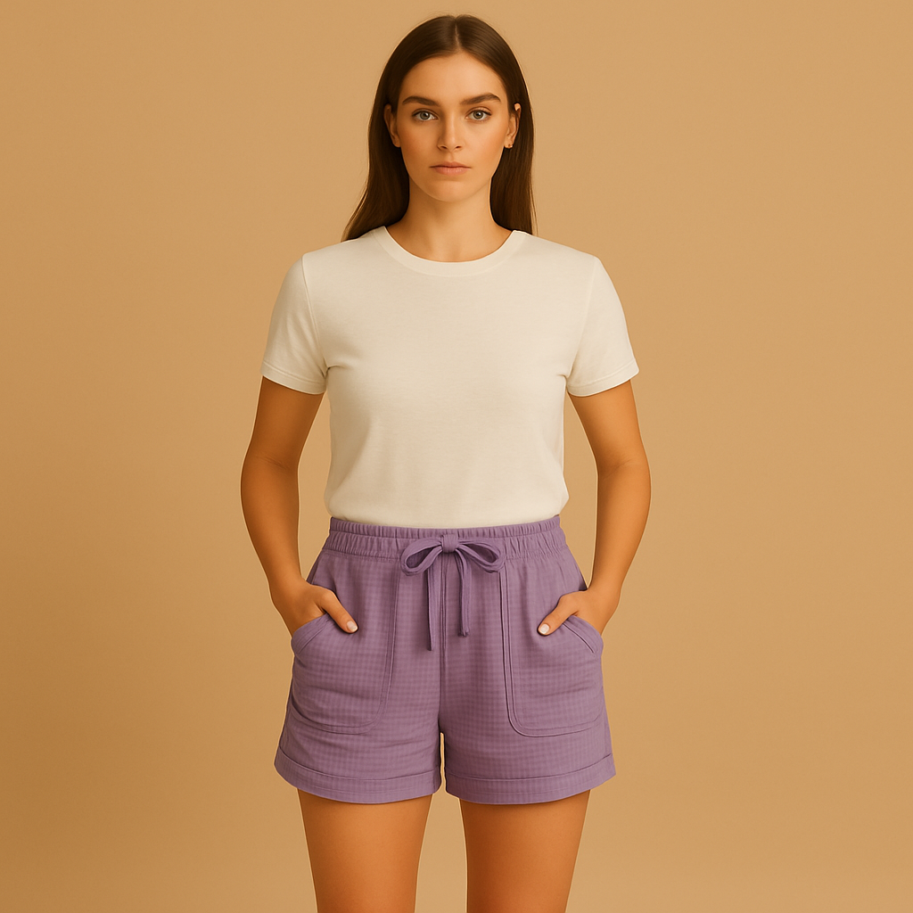 Zomerse shorts met comfortabele pasvorm voor dames | Lotte