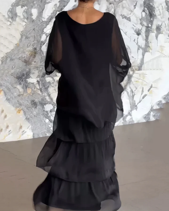 Zenviro - Elegante, soepel vallende maxi-jurk
