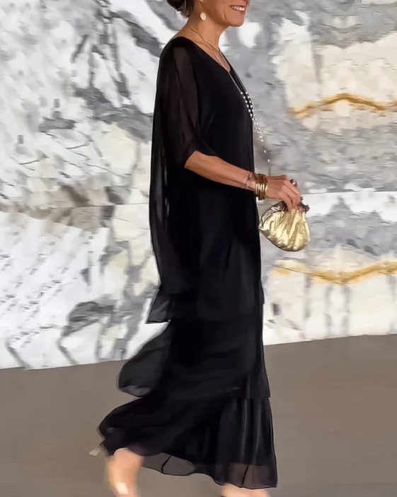 Zenviro - Elegante, soepel vallende maxi-jurk