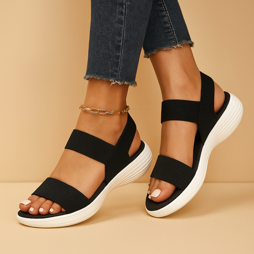 Ademende platte sandalen voor dames | Lianne