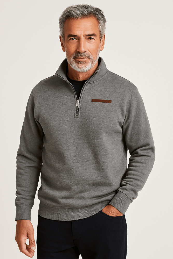 Casual fleece trui voor heren