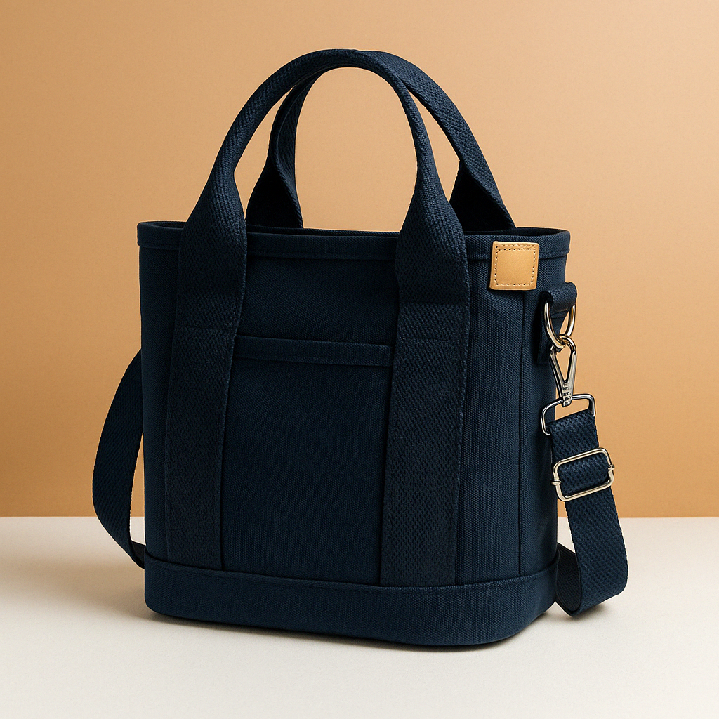 Canvas schoudertas met meerdere vakken voor dames | Nina