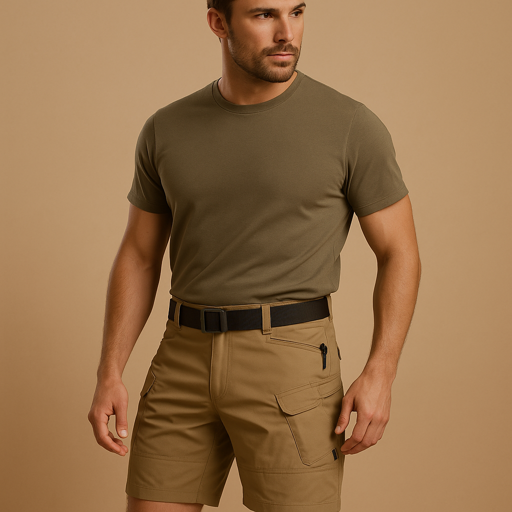 Comfortabele cargo short met zakken voor heren | Bram