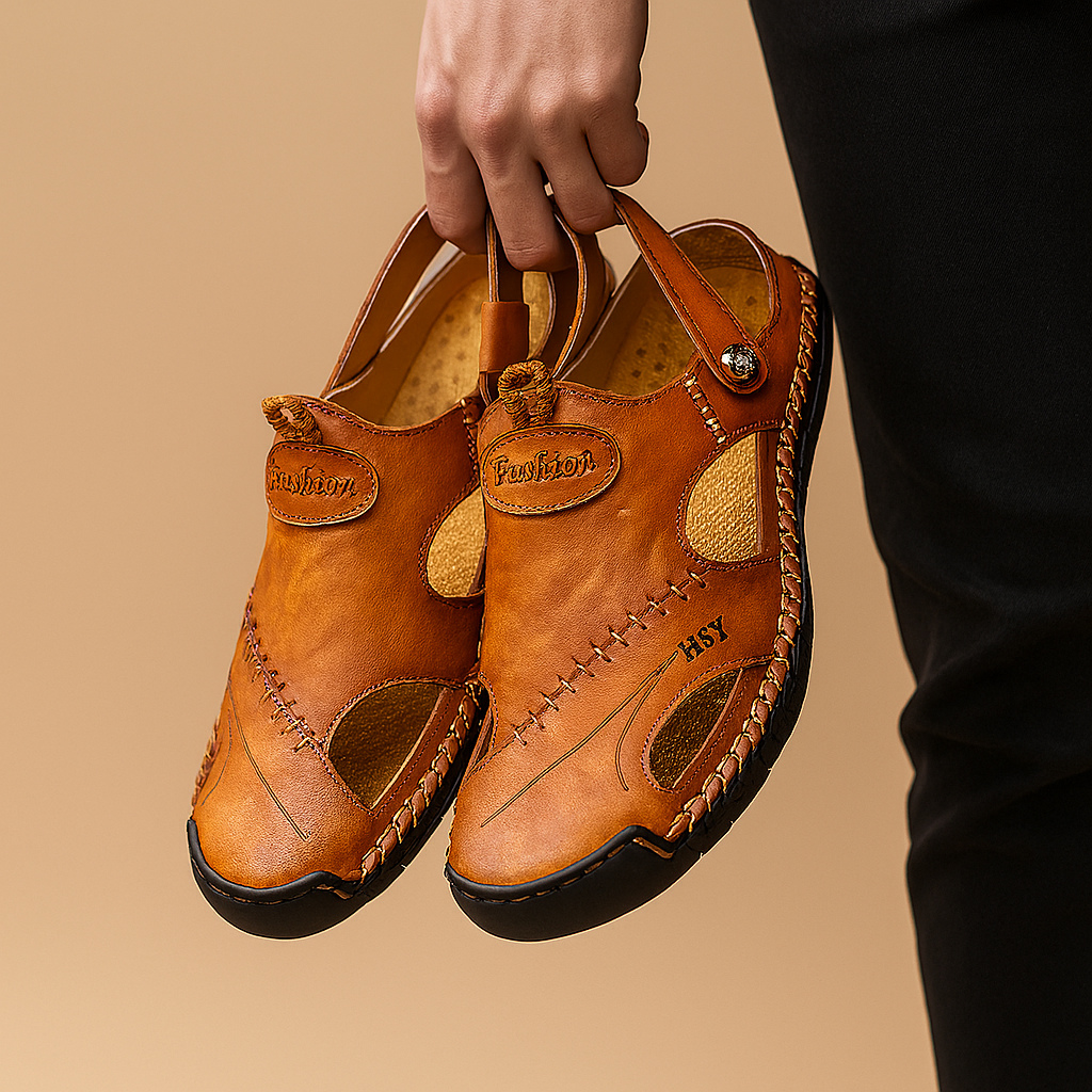 Comfortabele wandelsandalen voor heren met dubbele band | Koen