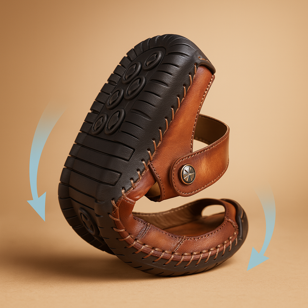 Comfortabele wandelsandalen voor heren met dubbele band | Koen