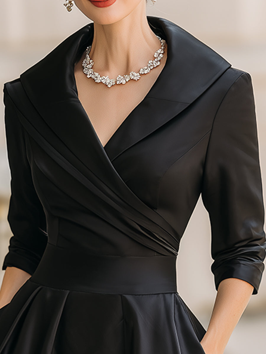 Zenviro - Elegante midi-jurk met subtiele glans