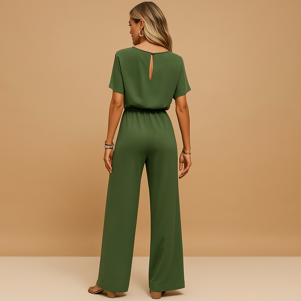 Nina | Elegante getailleerde jumpsuit met losvallende mouwen voor dames
