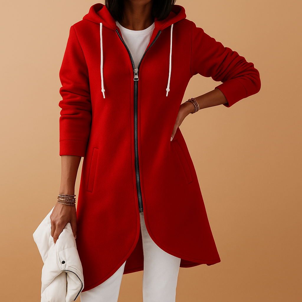 Gebreid casual damesvest met rits | Yara