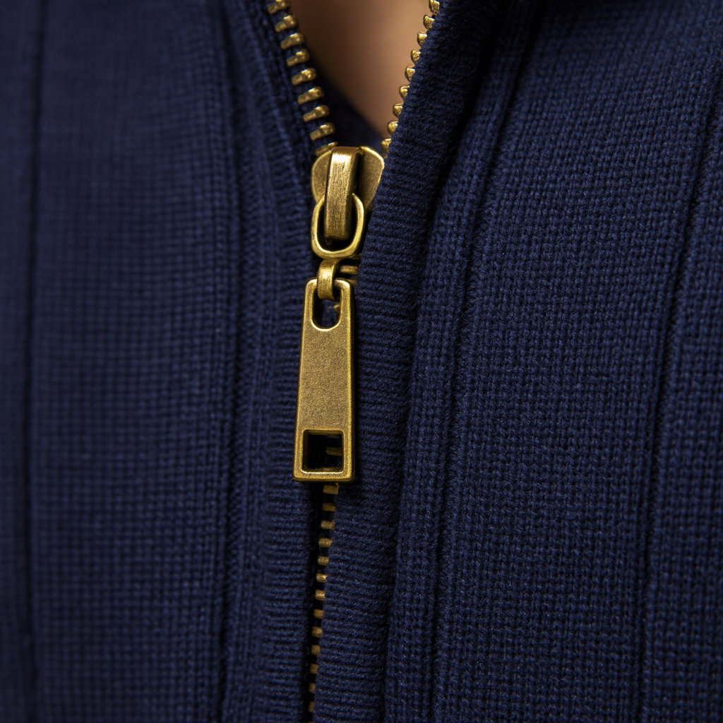 Gebreide trui met halve rits voor heren | Thijs