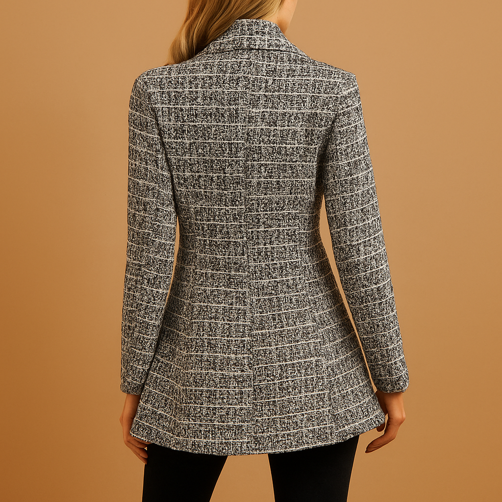 Geruite blazer met getailleerde pasvorm voor dames | Mirte