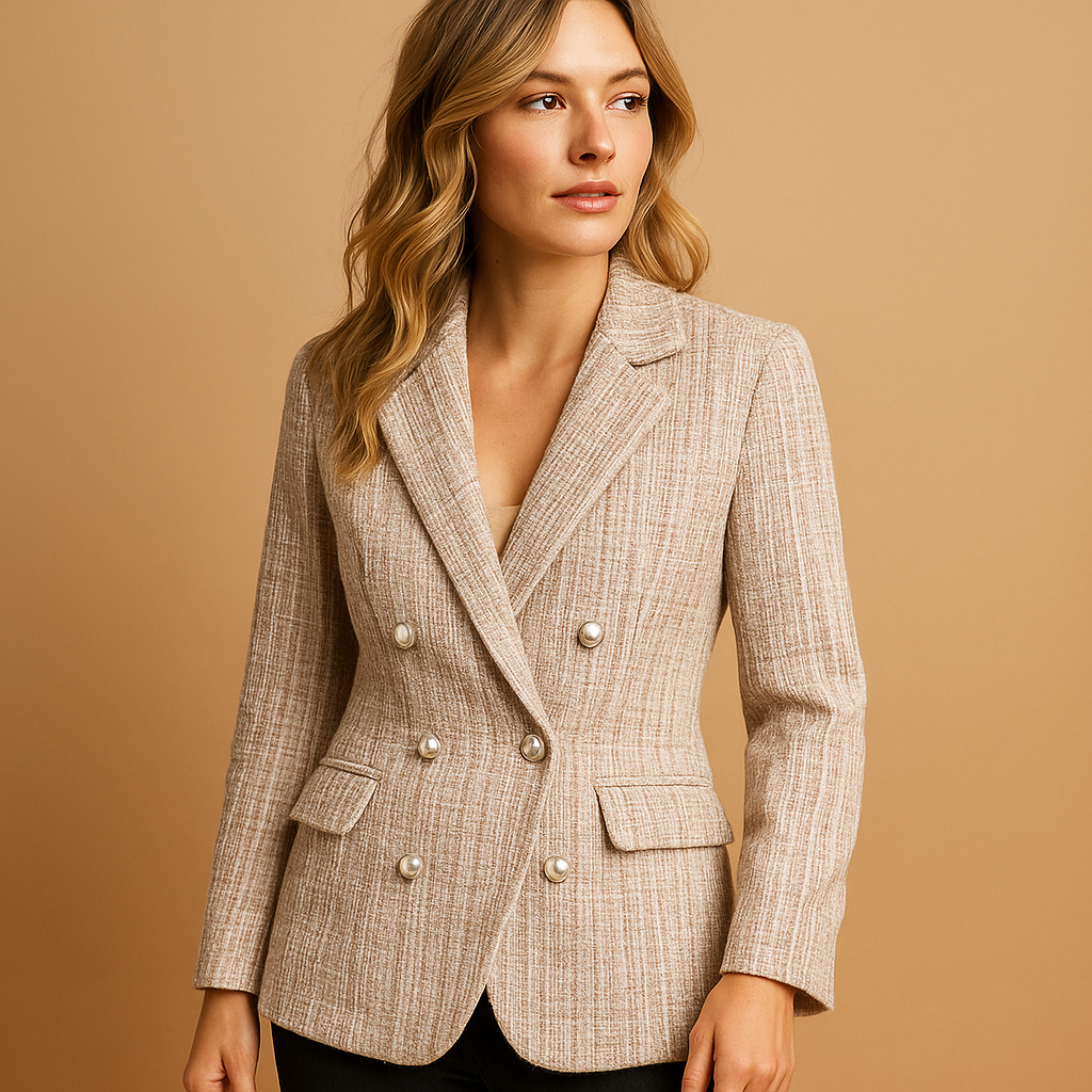 Geruite blazer met getailleerde pasvorm voor dames | Mirte