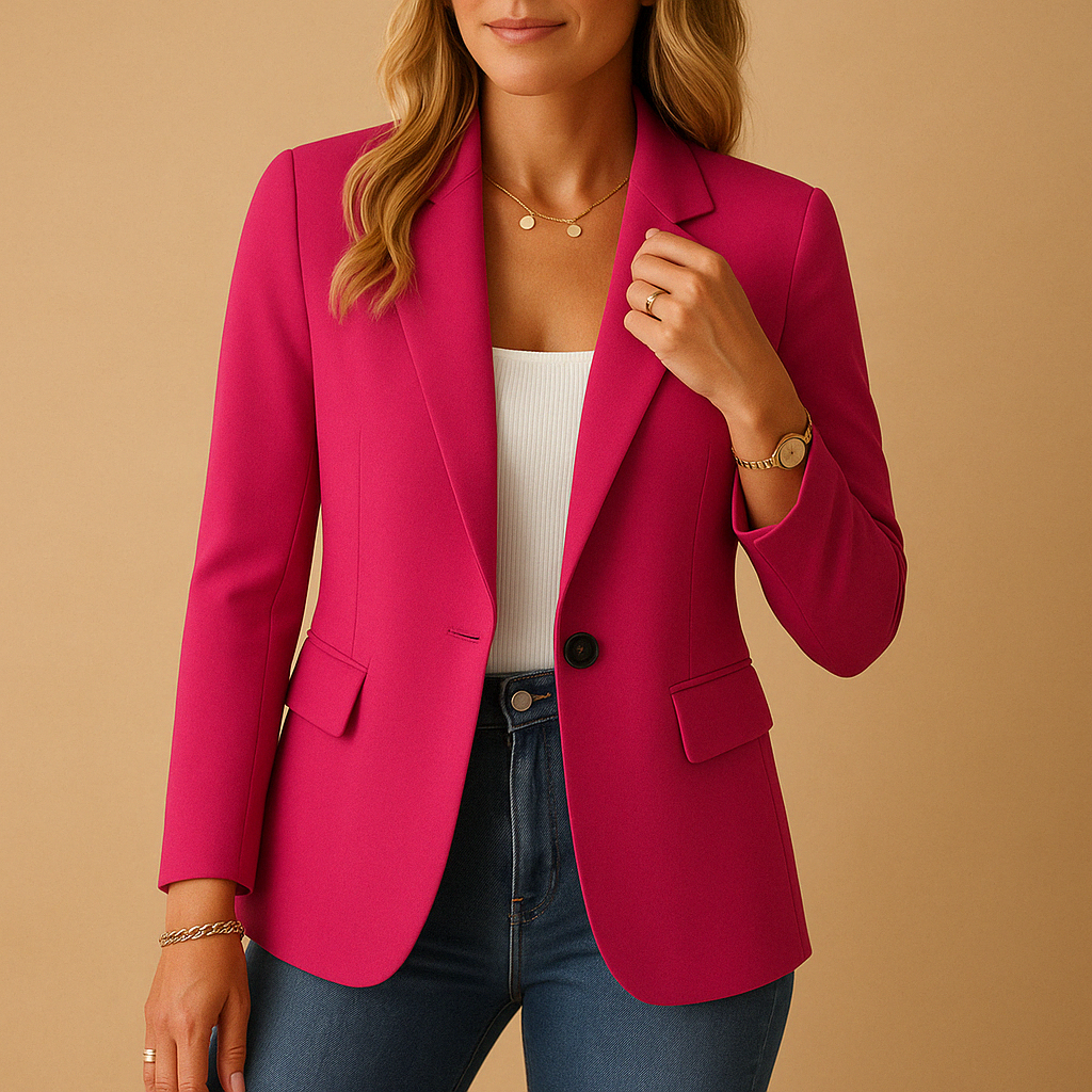 Getailleerde blazer met comfortabele pasvorm voor dames | Yara
