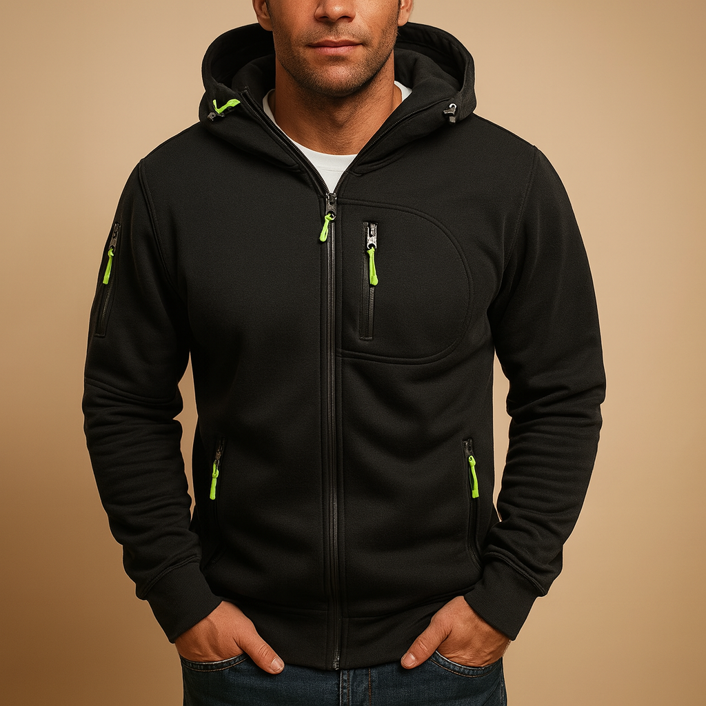 Heren hoodie met rits en capuchon | Bram