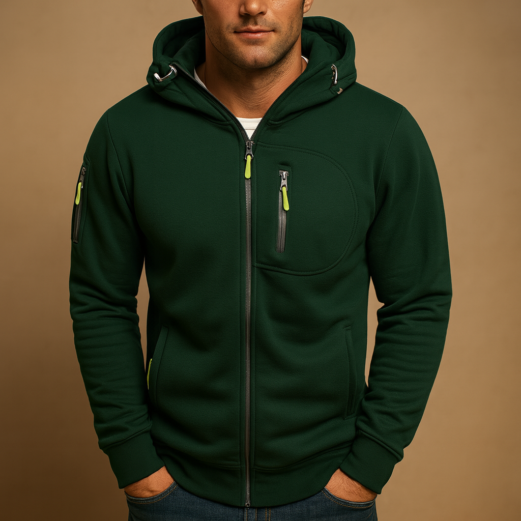 Heren hoodie met rits en capuchon | Bram