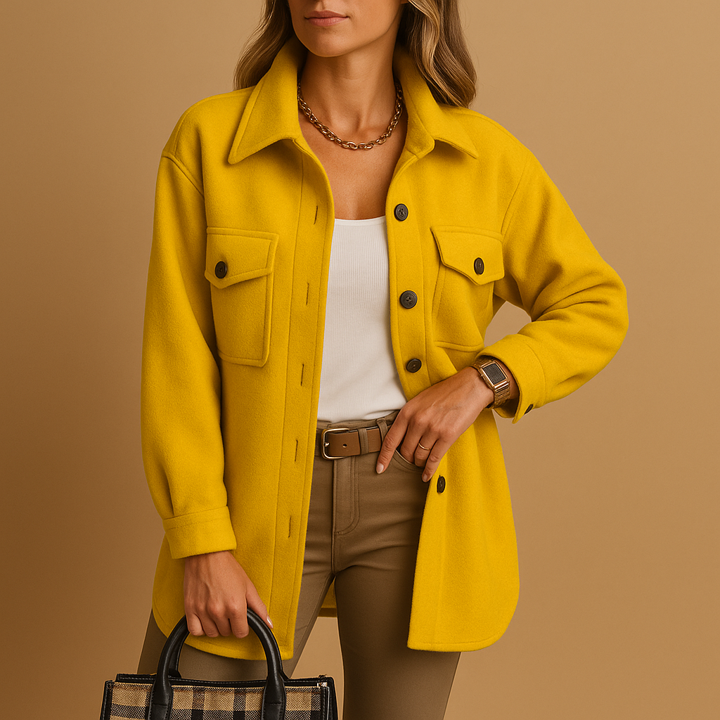 Lange elegante winterjas met getailleerd silhouet voor dames | Marieke