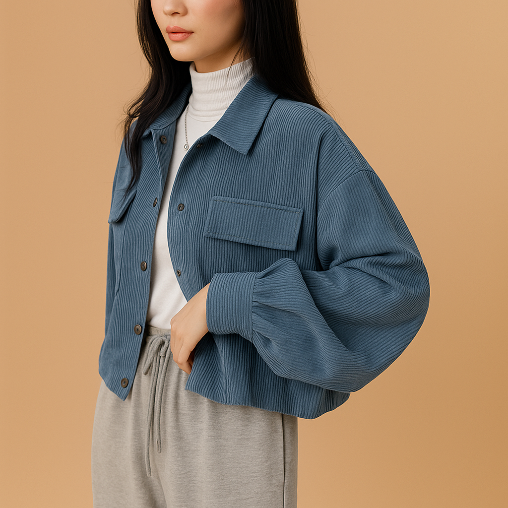 Lichtgewicht corduroy zomerjas voor dames | Jinte