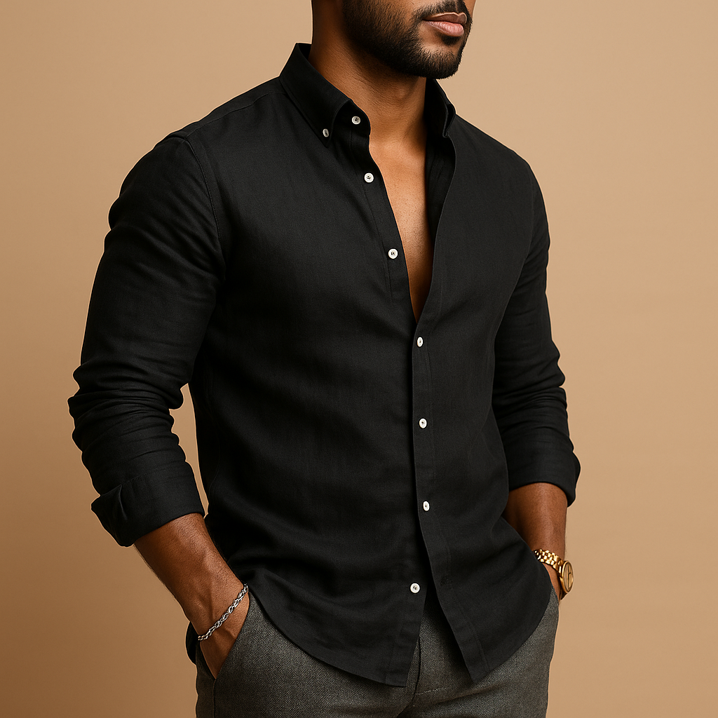 Overhemd met comfortabele pasvorm voor heren | Timo