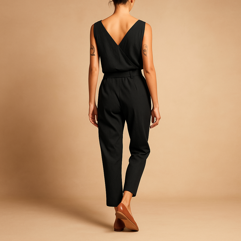 Luchtige jumpsuit met verstelbare tailleband voor dames | Myrthe
