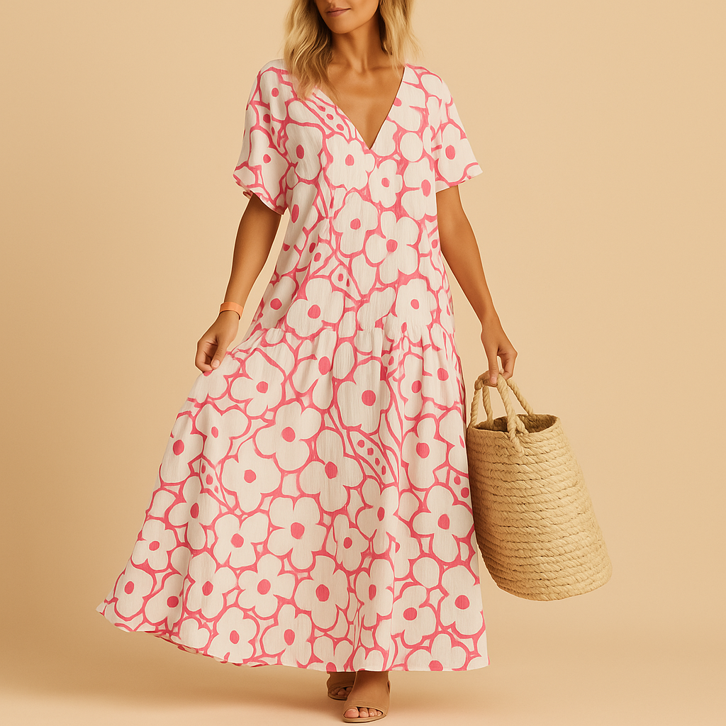 Luchtige zomerjurk met korte mouwen voor dames | Hannah