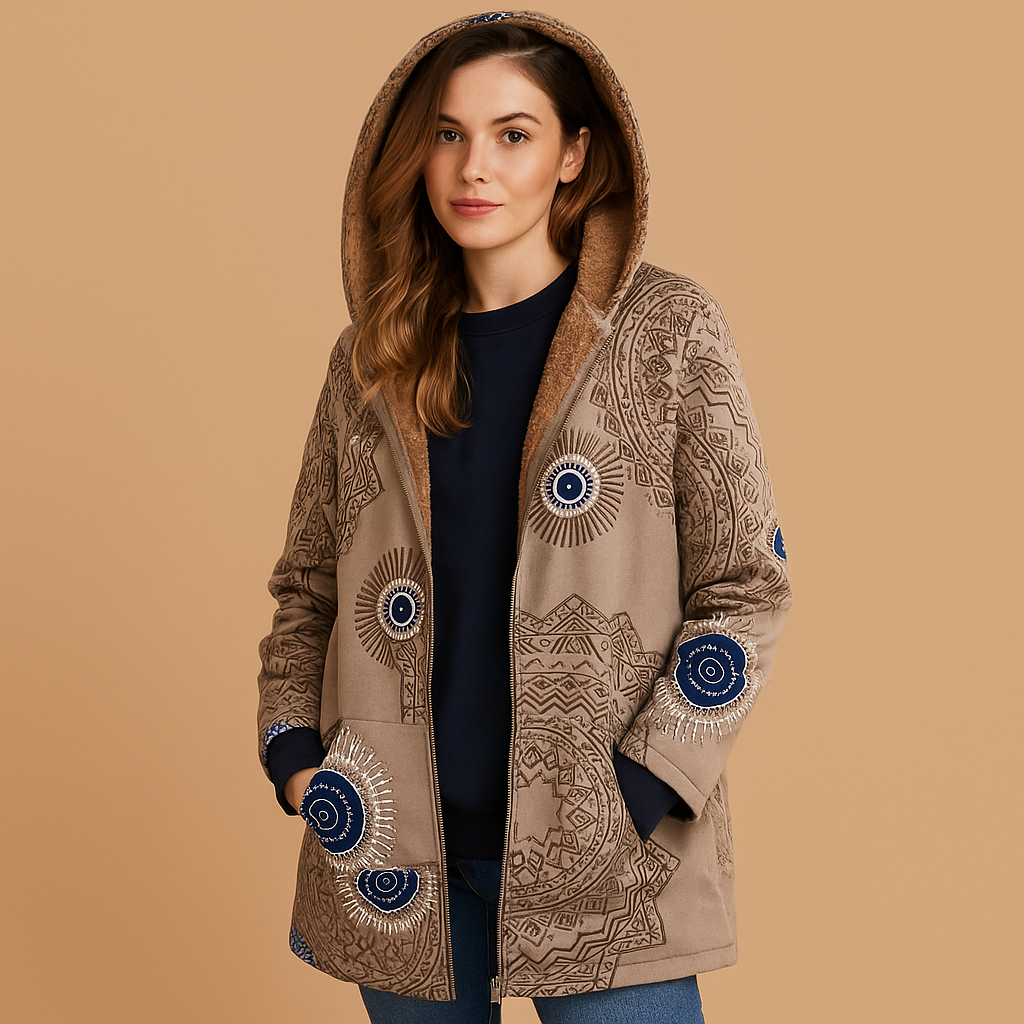 Omkeerbaar thermisch jack met capuchon voor dames | Yara