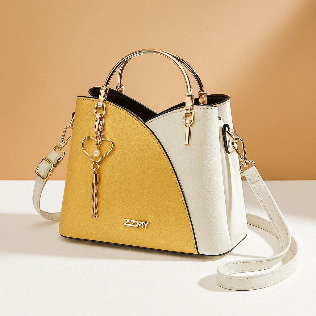 Schoudertas met geometrisch patroon en verstelbare riem voor dames | Elvira