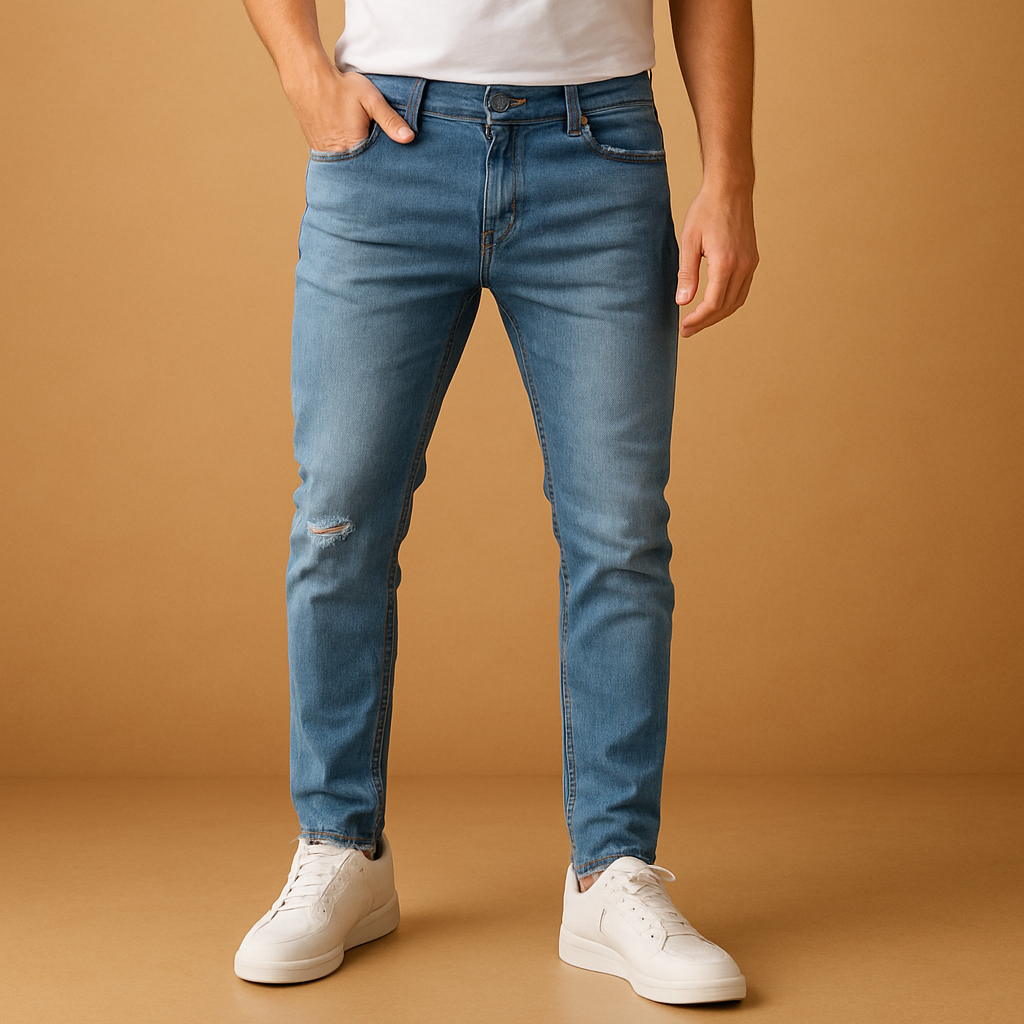 Gescheurde slim fit herenjeans voor een urban look | Milan
