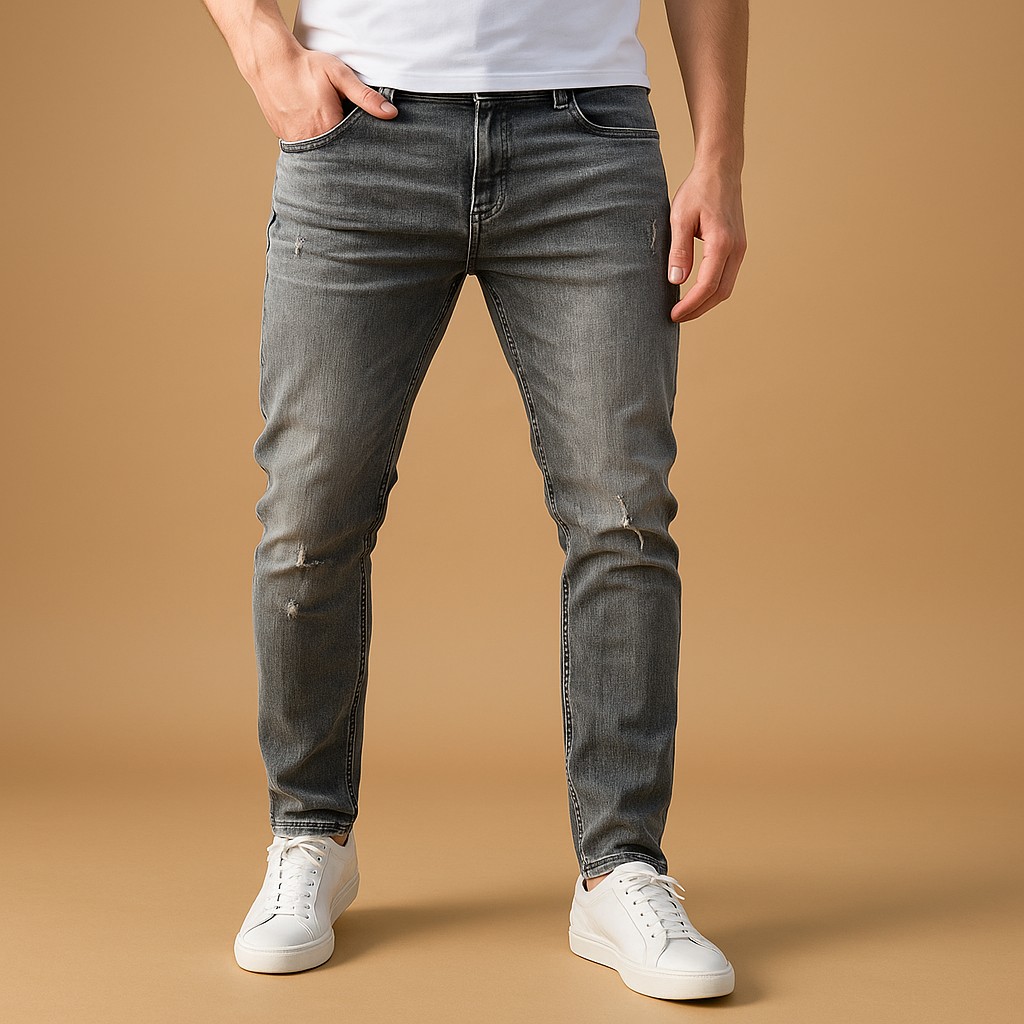 Gescheurde slim fit herenjeans voor een urban look | Milan