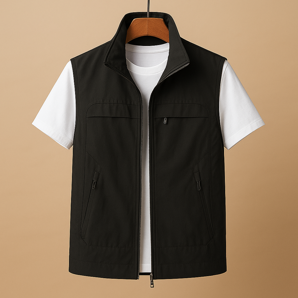 Sneldrogend outdoor cardigan met korte mouwen voor heren | Ruben